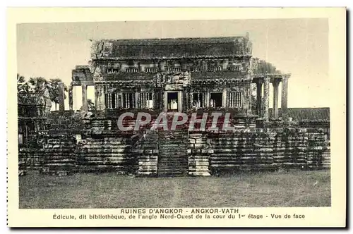 Ansichtskarte AK Cambodge Ruines D angkor Angkor Vath Edicule dite bibliotheque Library