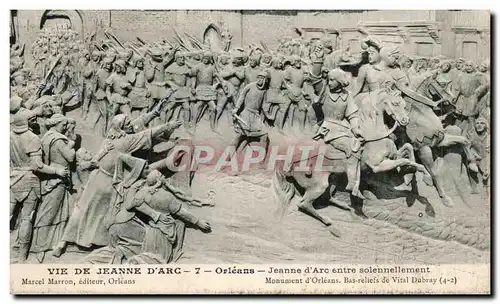 Cartes postales La vie de Jeanne d arc Joy Orleans Jeanne d arc entre solennellement