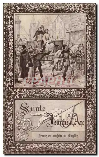 Cartes postales Sainte Jeanne d arc est conduite au supplice Rouen