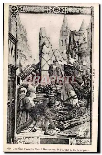 Cartes postales Jeanne d arc brulee a Rouen en 1431 Lenepveu