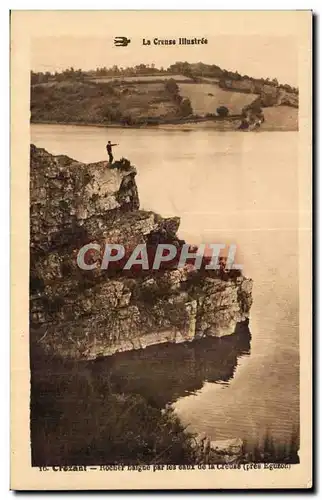 Ansichtskarte AK Crozant Rocher baigne par les eaux de la Creuse (pres Eguzon)