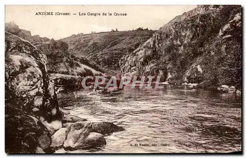 Cartes postales Anzeme Les gorges de la Creuse