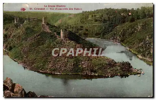 Cartes postales Crozant Vue d ensemble des ruines