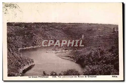 Cartes postales Vue panoramique des ruines de Crozant