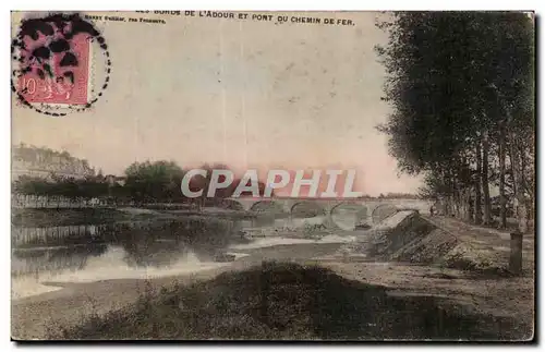 Cartes postales Les bords de l Adour et pont du chemin de fer