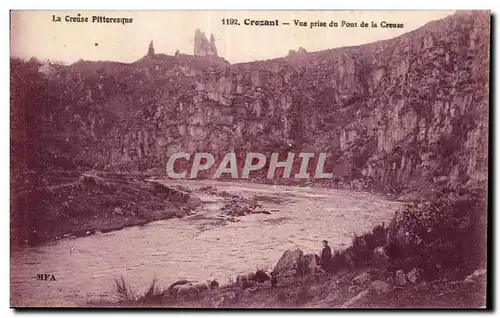 Cartes postales Crozant Vue prise du pont de la Creuse