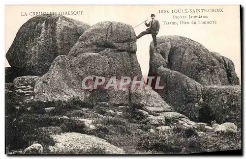 Cartes postales Toulx Saint Croix Pierres jaunatres Taran Dieu du tonnerre