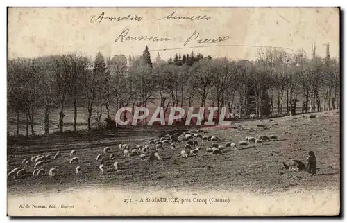 Ansichtskarte AK St Maurice pres Crocq Chevre Mouton Sheep goat