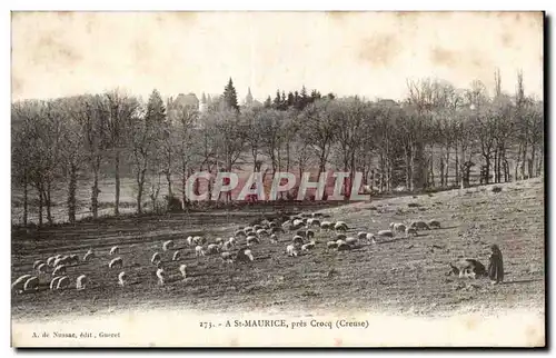 Cartes postales St Maurice pres Crocq Chevre Mouton Sheep goat