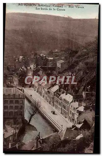 Cartes postales Aubusson Rue Vaveix Les bords de la Creuse