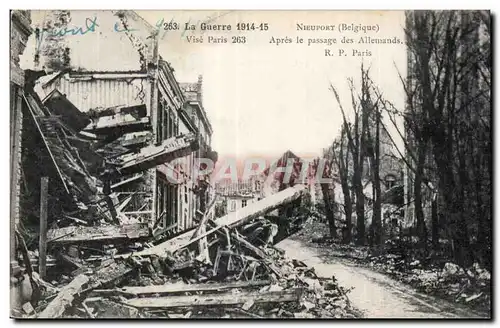 Cartes postales Militaria Nieuport Apres le passage des allemands