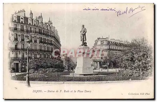 Ansichtskarte AK Dijon Statue de Rude et la place Darcy