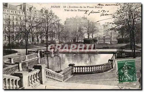 Cartes postales Dijon Jardins de la place Darcy Vue de la terrasse