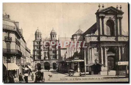 Ansichtskarte AK Dijon Eglise Saint Michel et la chambre de commerce