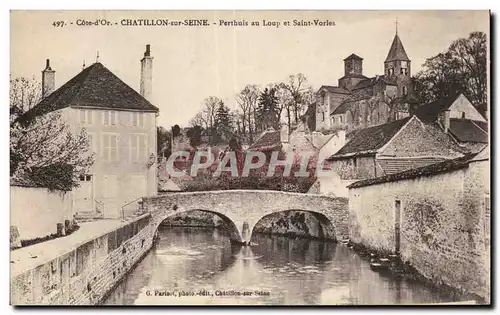 Cartes postales Chatillon sur Seine Perthuis au loup et Saint Vorles