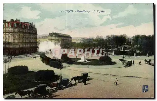 Ansichtskarte AK Dijon Place Darcy Train Tramway