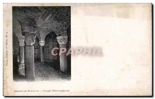 Ansichtskarte AK Abbaye de Flavigny Crypte merovingienne