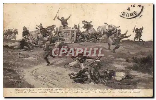 Cartes postales Militaria Bel exploit des zouaves