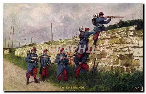 Cartes postales Militaria En Embuscade