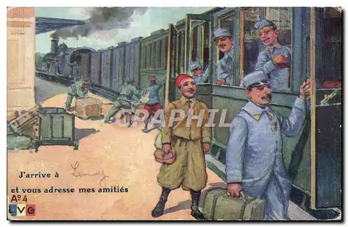 Cartes postales Militaria Train
