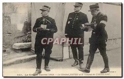 Cartes postales Militaria La grande guerre 1914 Le genral Joffre et le general de Castelnau