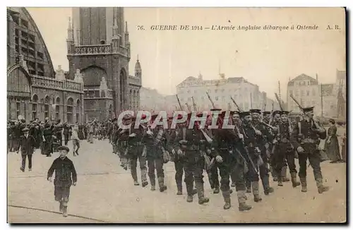 Ansichtskarte AK Militaria Guerre de 1914 L armee anglaise debarque a Ostende