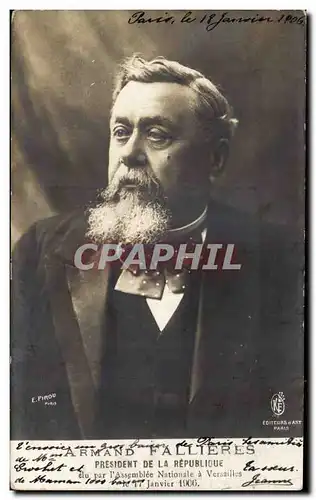 Cartes postales President de la Republique ele par l Assemblee Nationale a Versaillesle17 janvier 1906