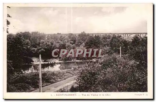 Cartes postales St Florent Vue du viaduc et le Cher