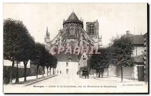 Ansichtskarte AK Bourges Abside de la cathedrale vue du boulevard de Strasbourg
