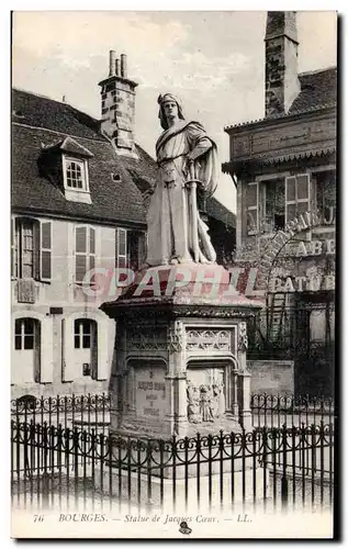 Cartes postales Bourges Statue de Jacques Coeur