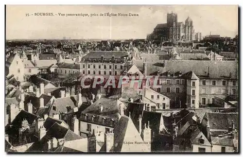 Ansichtskarte AK Bourges Vue panoramique prise de l eglise Notre Dame