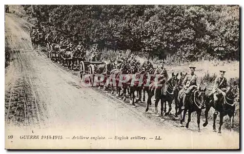 Cartes postales Militaria Guerre 1914 Artillerie anglaise