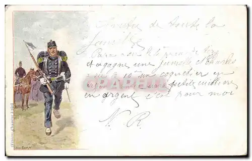 Cartes postales Militaria Chasseur a pied