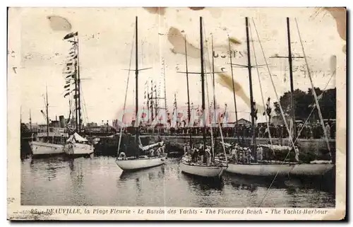 Deauville - La Plage Fleurie - Le Bassin es Yachts Ansichtskarte AK