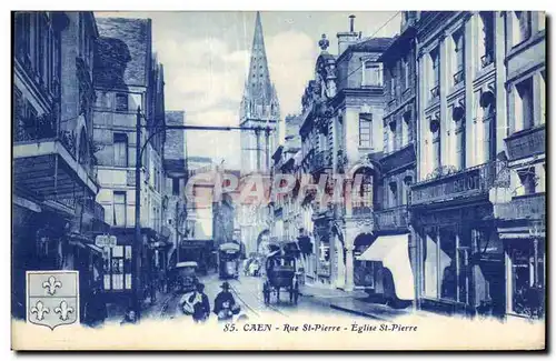 Caen - Rue St Pierre Eglise St Pierre - Cartes postales