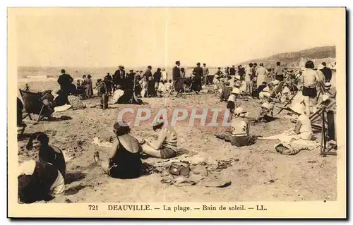 Deauville - La Plage - Bain de soleil - Cartes postales