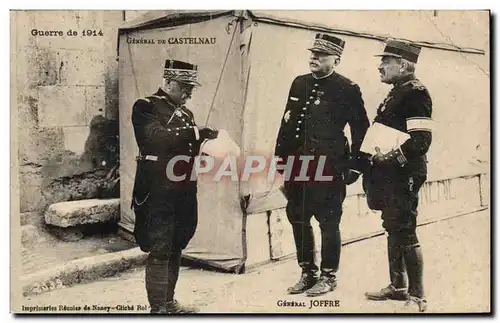 Ansichtskarte AK Militaria Guerre de 1914 General de Castelnau Joffre