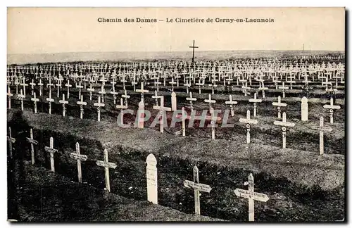 Cartes postales Militaria Guerre de 1914 Chemin des Dames Le cimetiere de Cerny en Laonnois