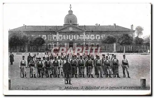 Cartes postales Militaria Guerre de 1914 Macon L hopital et le terrain d exercice