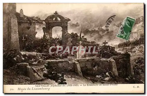 Cartes postales Militaria Neuville le cimetiere de Saint privat Musee du Luxembourg