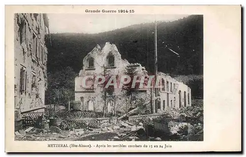 Cartes postales Militaria La grande guerre 1914 Metzeral Apres les terribles combats du 15 au 24juin