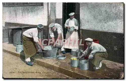 Cartes postales Militaria Infanterie Les cuisines