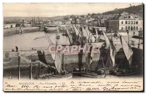 Honfleur - Vue d ensemble Bateaux - Ansichtskarte AK