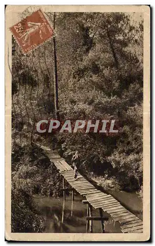 Les Landes de Gascogne - Pont rustique sur le Courant d Huchet - Ansichtskarte AK