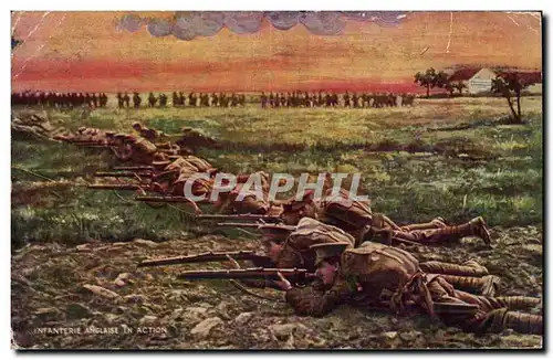 Cartes postales Militaria Infanterie anglaise en action