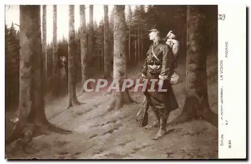 Cartes postales Militaria La vision