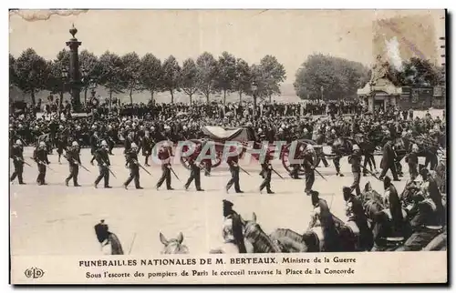 Cartes postales Militaria Funerailles nationales de M Berteaux Ministre de la la guerre