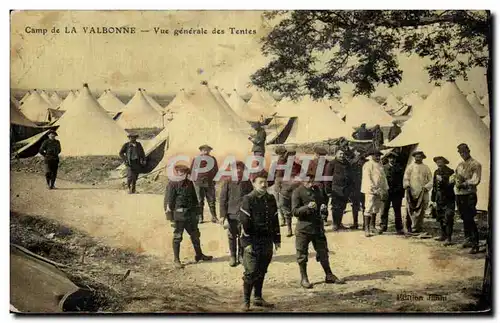 Cartes postales Militaria Camp de la Valbonne Vue generale des tentes