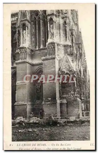 Cartes postales Militaria Guerre 1914 Crime de Reims Un des bas cotes