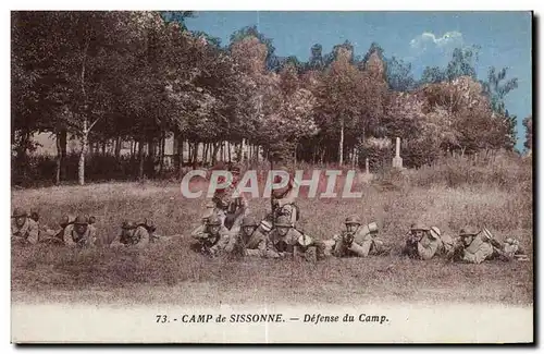 Ansichtskarte AK Militaria Camp de Sissonne Defense du camp